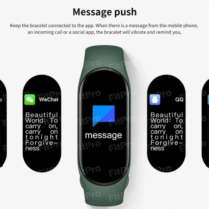 Lisslune | M7 Smart Watch Men Women Smartband Heart Rate Smartwatch Fitness Tracker Blood Pressure Sport Smart Bracelet for xiaomi iPhone