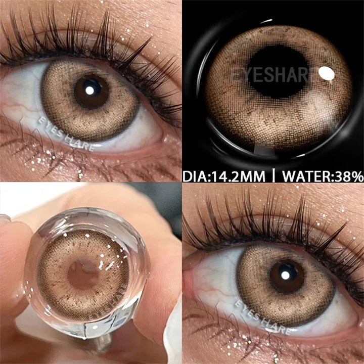 Rynx | Color contact lenses for the eyes 1 pair Korean fashion lenses Y2k Colorcon cosmetic brown lenses gray lenses green contact lenses