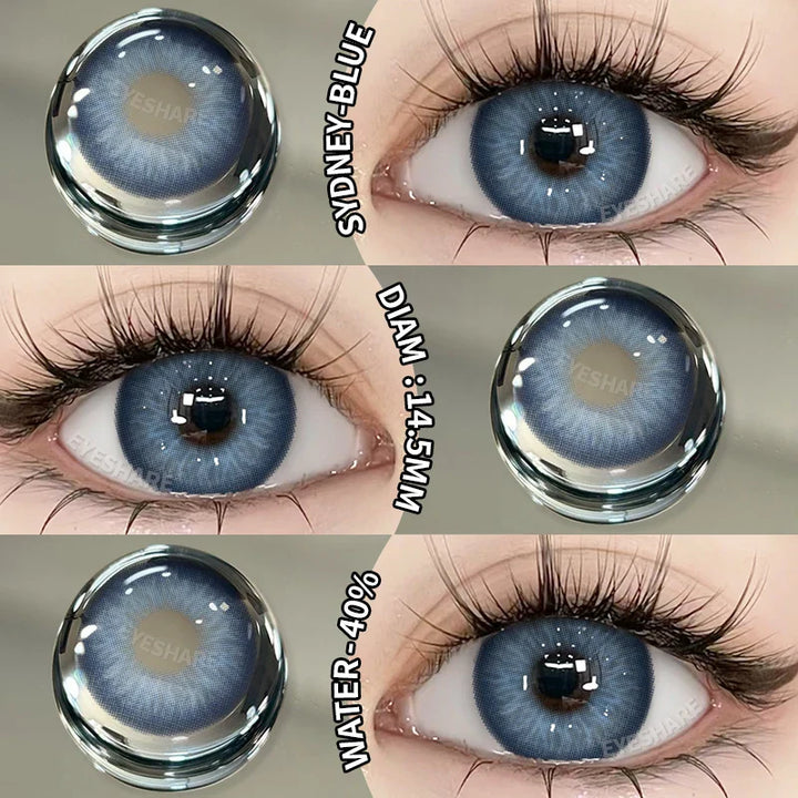 Rynx | New Fashion Colored Contact Lenses Naturally Brown Contact Blue Lenses Gray Pupils Cosmetic Colored Lenses Green Eye Lenses