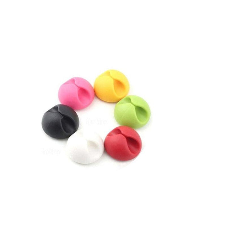 Lisslune | Silicone Cable Organizer Set: 5-Pack for tangle-free management