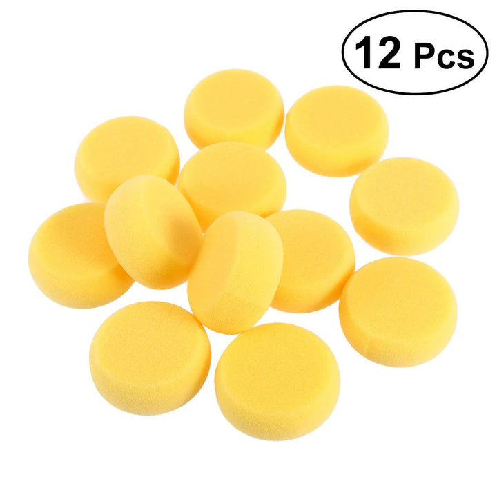 Lisslune | Golden Sunshine Creative Sponge Set - 12 Round Watercolor Tools for Artistic Expression