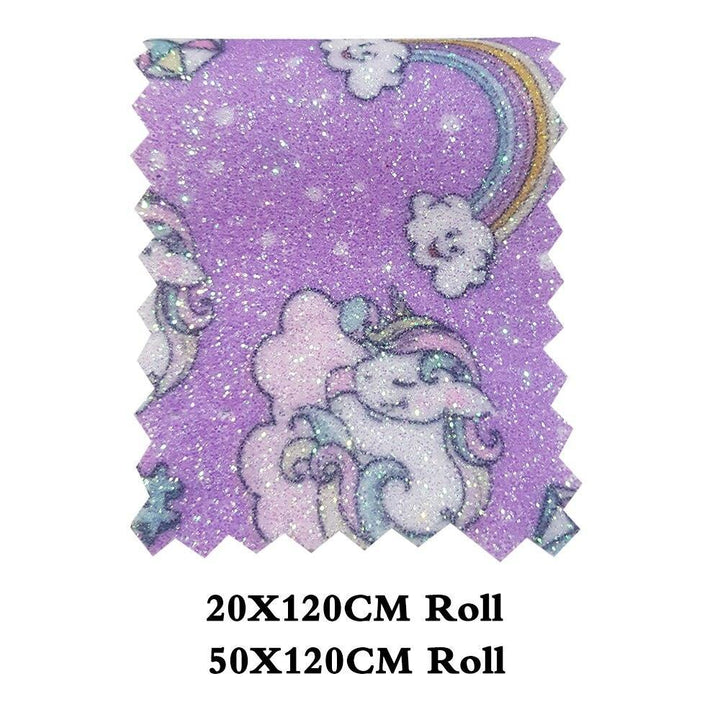 Lisslune | Enchanting Unicorn Glitter Fabric Roll: Transform Your DIY Craft Projects and Home Decor