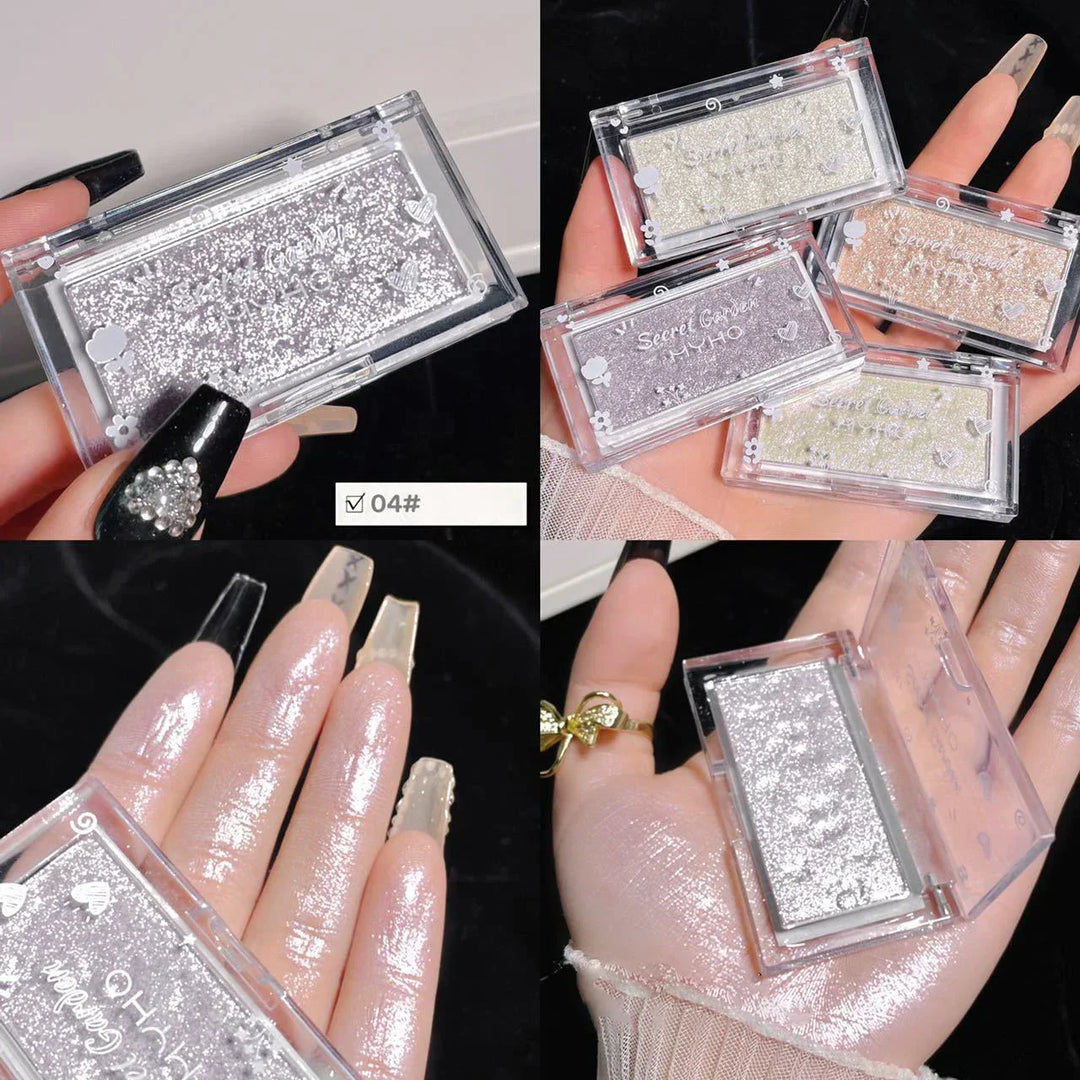 Rynx | Mashed Potatoes Texture Glitter Eyeshadow Long-lasting Waterproof Shimmer Eye Shadow Makeup Pearl Eyeshadow Pigment Korean Makeup