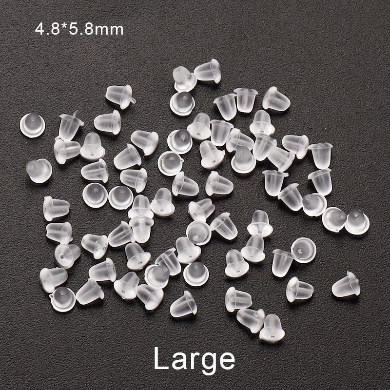 Lisslune | 500 Rubber Earring Back Stoppers: Essential Materials for Comfortable and Secure Jewelry Creations