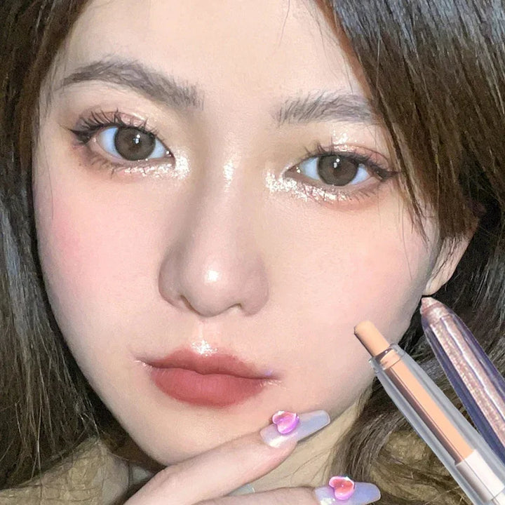Rynx | Glitter Diamond Lying Silk Eyeshadow Pencil Waterproof Glossy Matte Brightening Silk Eyeshadow Eyeliner Highlighter Pencil Makeup Tool