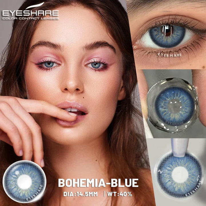 Rynx | 1 Pair Color Lenses Colored Contact Lenses New Brown Lens Blue Eye Lenses Green Lenses Cosmetic Gray Eye Lens Yearly