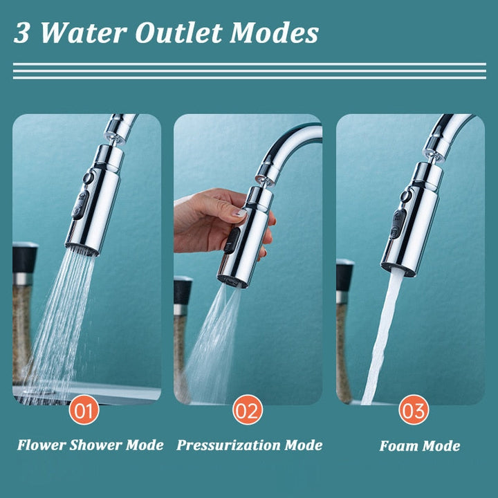 Lisslune | 3-Mode Anti-Splash Faucet Adapter