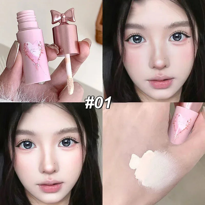 Lisslune | Pink Aufhellendes Flüssigconcealer Wasserdicht Öl Kontrollierend Feuchtigkeitsspendender Concealer Abdeckung Poren Dunkle Ringe Foundation Creme
