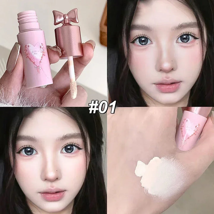 Lisslune | Pink Aufhellendes Flüssigconcealer Wasserdicht Öl Kontrollierend Feuchtigkeitsspendender Concealer Abdeckung Poren Dunkle Ringe Foundation Creme