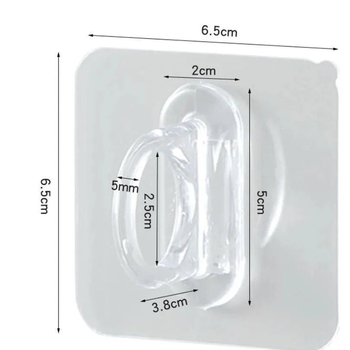 Lisslune | Transparent suction cup hook set for effortless wall organization