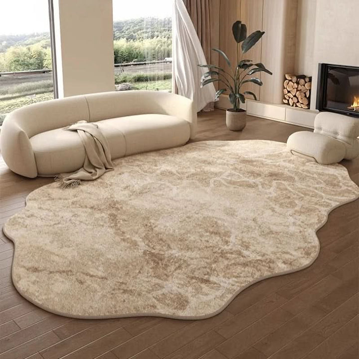 Lisslune | Irregular Plush Washable Rug for Bedroom and Living Room