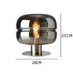 Lisslune | Scandinavian Glass Table Lamp – AuroraForm E27