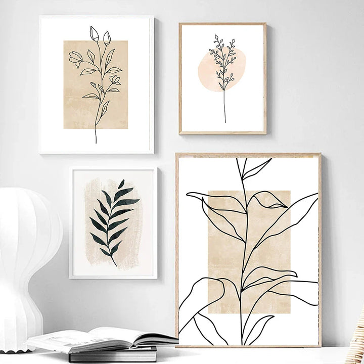 Lisslune | Vase & Bird Canvas Poster