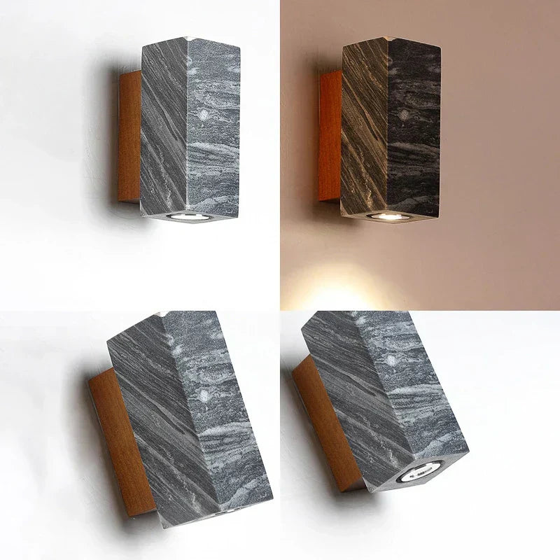 Lisslune | ZenBeam – Grey Wabi-Sabi Wall Lamp for Tranquil Ambience