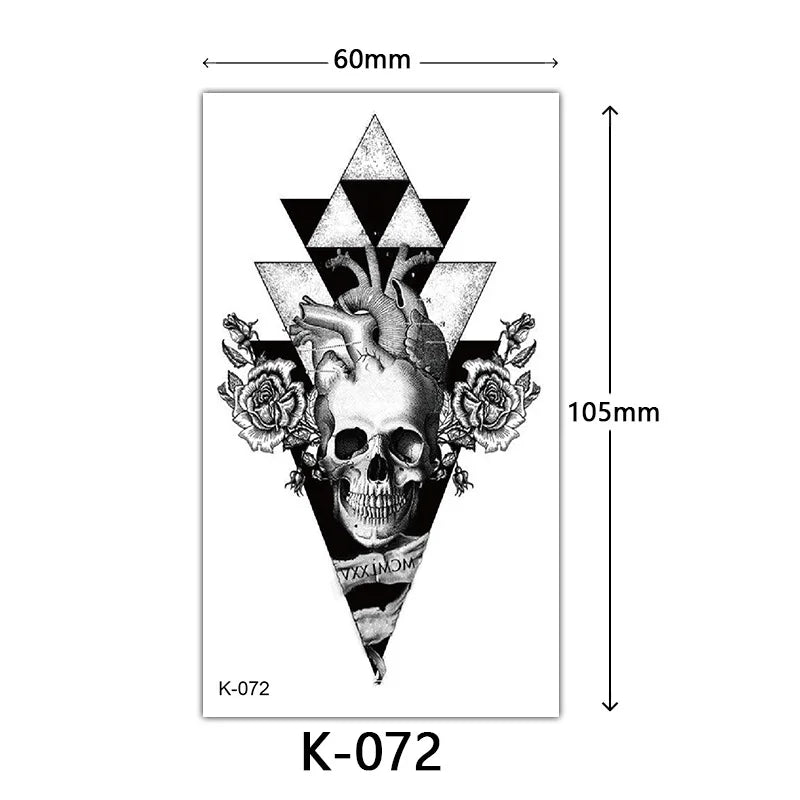 Rynx | New Temporary Tattoo Stickers Sexy Totem Butterfly Dreamcatcher Transfer Flash Tattoo Women Neck Hand Body Art Artificial Tattoos Men