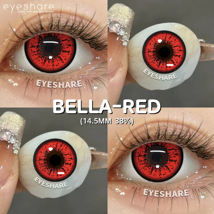 Rynx | 1 Pair Cosplay Contact Lenses Anime Eye Lenses Halloween Beautiful Pupils Red Cosmetic Color Contacts Annual Eye Lenses