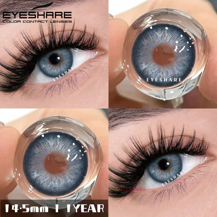 Rynx | Colorful Contact Lenses for Eyes Blue Contacts Gray Brown Lenses Green Eye Contact Lenses Beautiful Pupil Yearly 2 Pieces/Pair