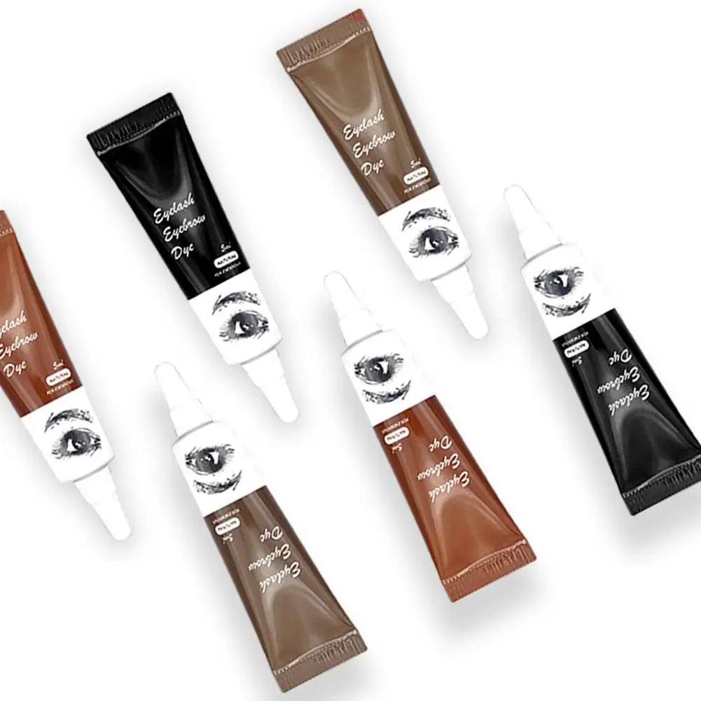 Rynx | Professional Henna Eyelash Eyebrow Color Tint 15-Minute Quick Tint Easy Dye Gel Eyelash Brown Black Shade Set