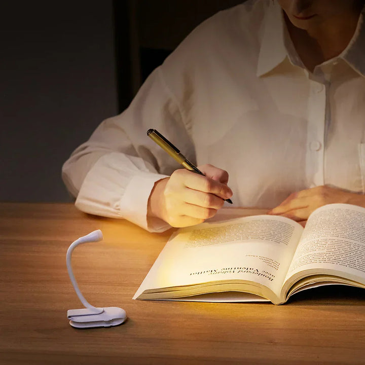 Lisslune | Mini Book Light - Portable Clip-On Night Light with USB Charging, Dimmable LED for Bedroom, Eye Protection, and Camping - 360° Flip Clip Book Lamp