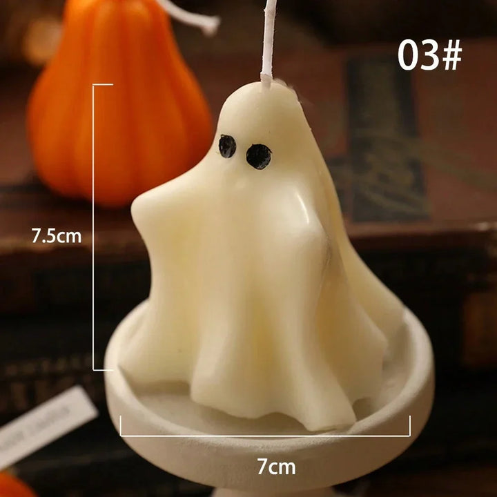 Rynx | Halloween Ghost Candle Creative Ornaments Atmosphere Candle With Eerie Design Luxurious Gift Scented Candle Party Desk Decor