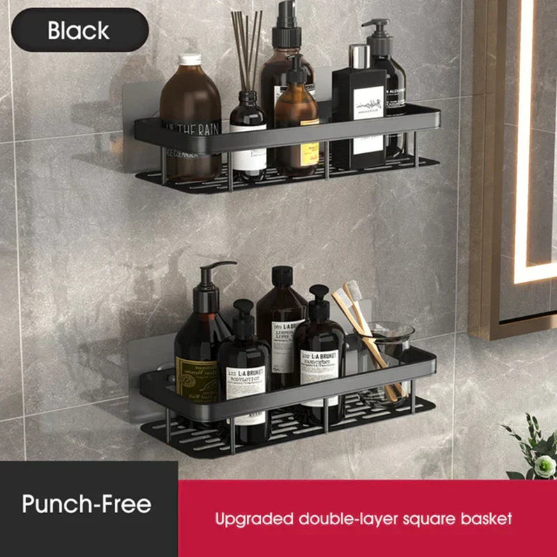 Lisslune | Stylish & Practical No-Drill Shower Corner Shelf – Space-Saving Bathroom Storage Rack