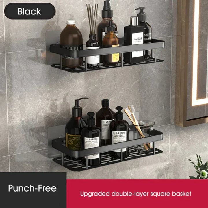 Lisslune | Stylish & Practical No-Drill Shower Corner Shelf – Space-Saving Bathroom Storage Rack