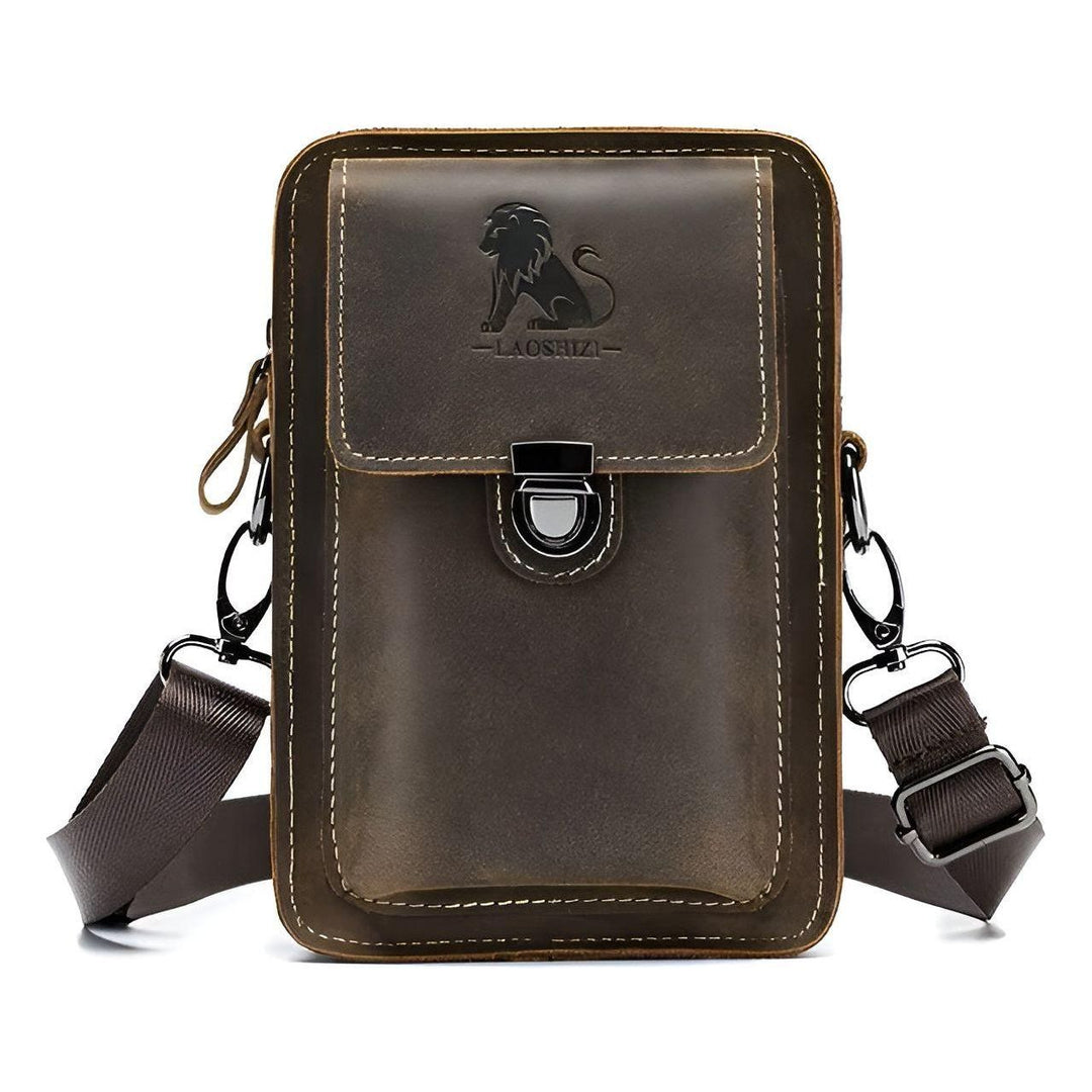 Lisslune | Vidal Bag – Functional Leather Waist Bag for Men with Adjustable Strap and Multi-Pocket Design