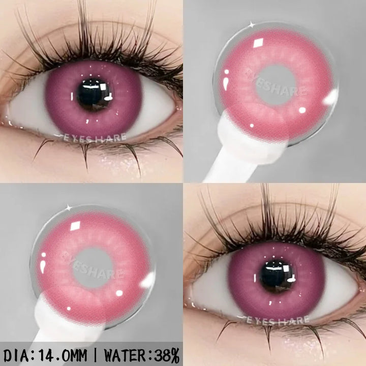 Rynx | 1 Pair purple lenses for eye color contact lenses anime pink lenses blue pupils for eyes Y2K lenses for natural eyes