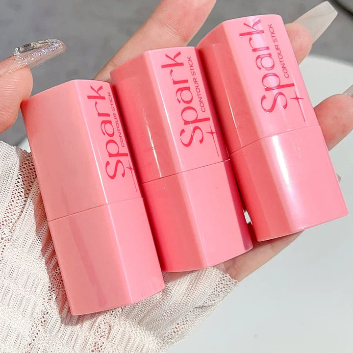 Rynx | Heart-shaped Highlighter Blush Stick Brightening Face Blush Cream Waterproof Contour Illuminator Highlight Blush Korean Makeup