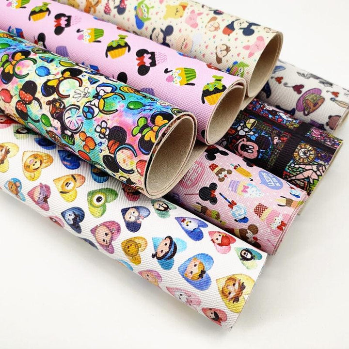 Lisslune | Cartoon-Inspired Synthetic Leather Craft Rolls - Set of 2 - 20x134cm Each