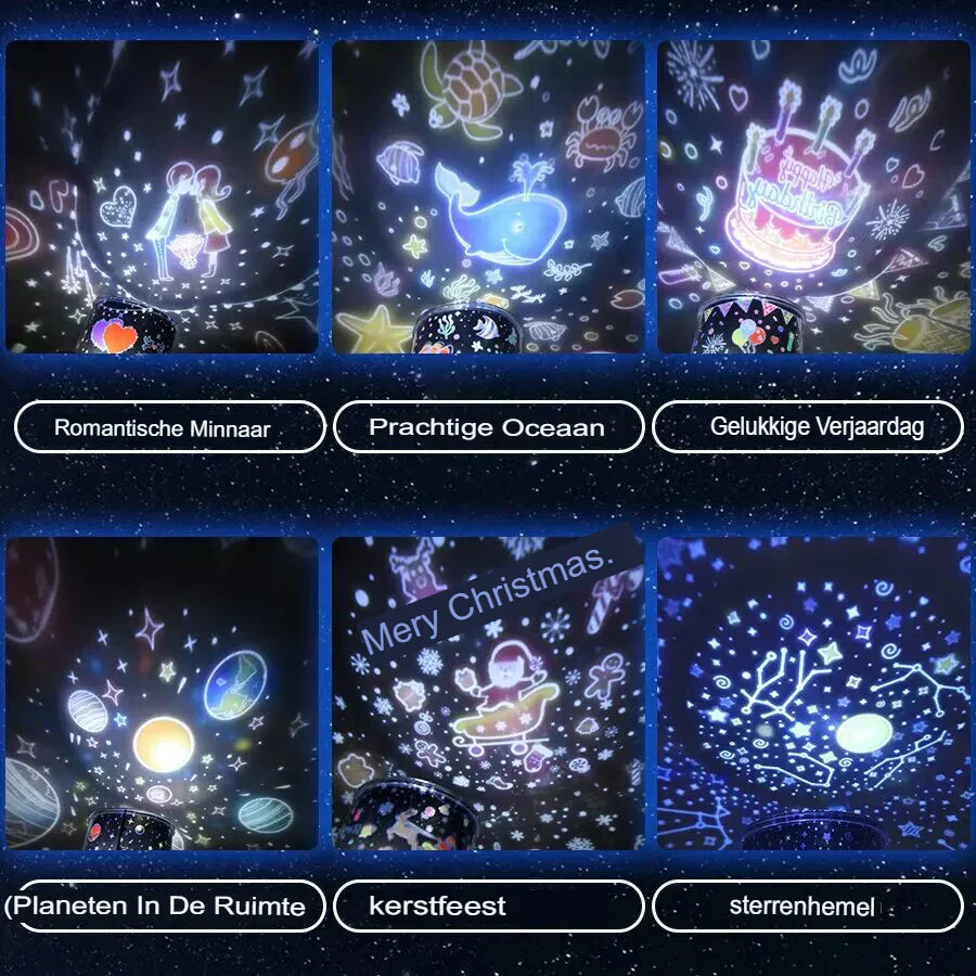 Lisslune | Starry Sky Projector Lamp for Kids - Magical Night Light