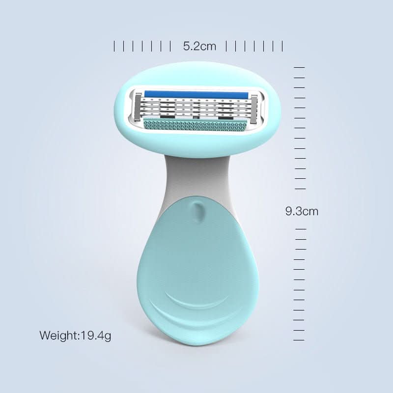 Lisslune | Compact 4-Blade Razor with Travel Case for Smooth Skin