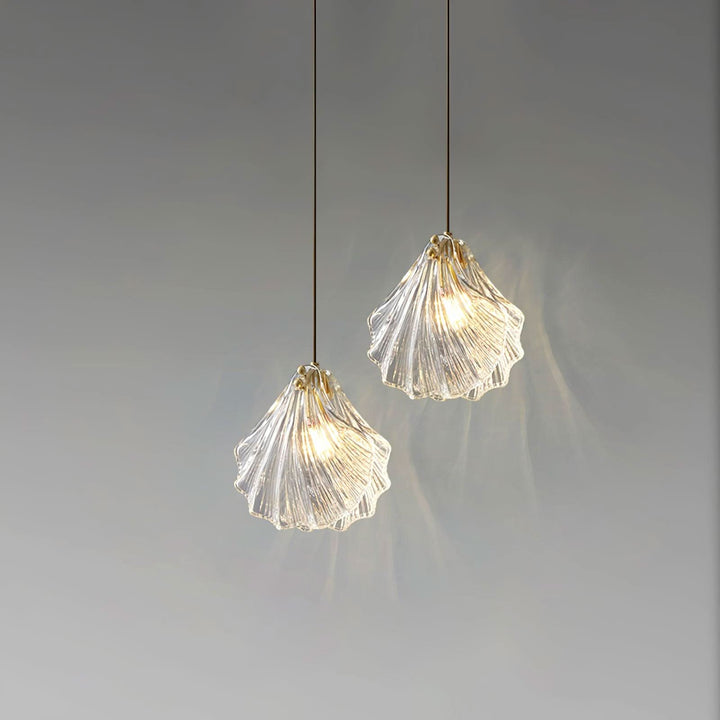Lisslune | Mini Shell Pendant Light – Glass Coastal Design