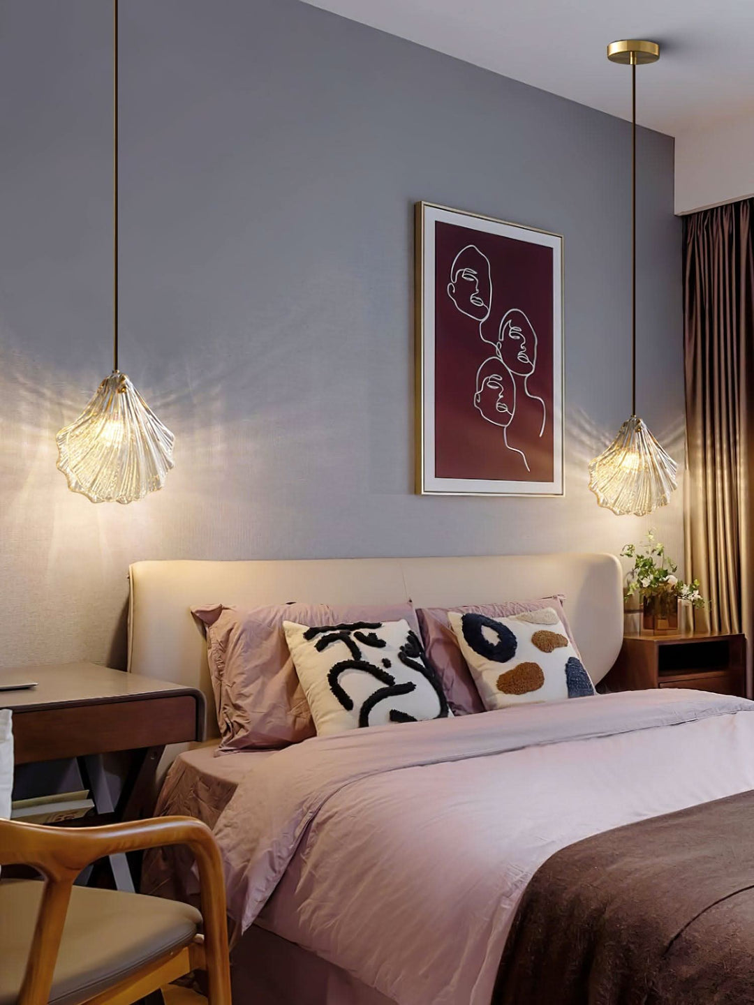 Lisslune | Mini Shell Pendant Light – Glass Coastal Design