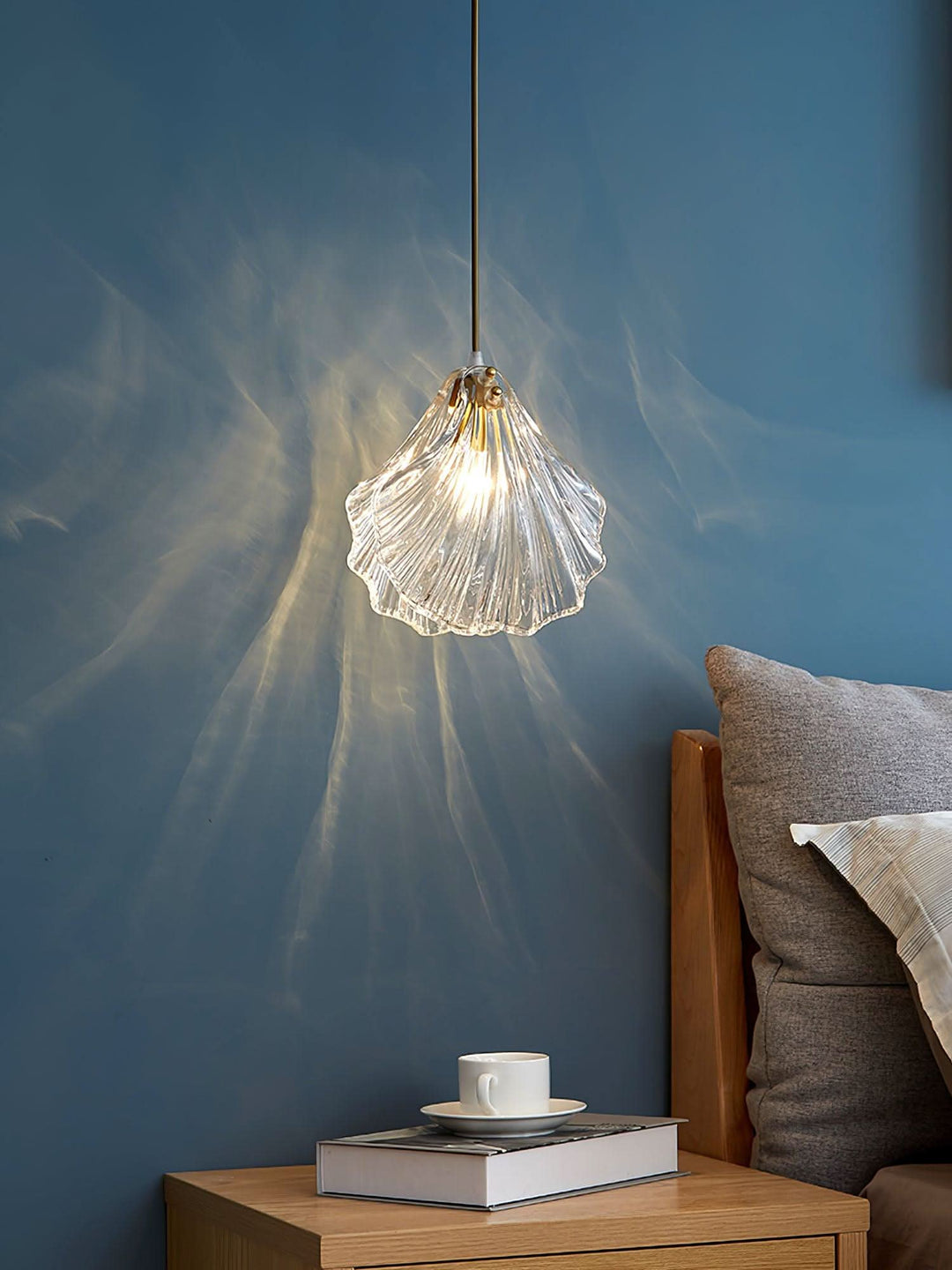 Lisslune | Mini Shell Pendant Light – Glass Coastal Design