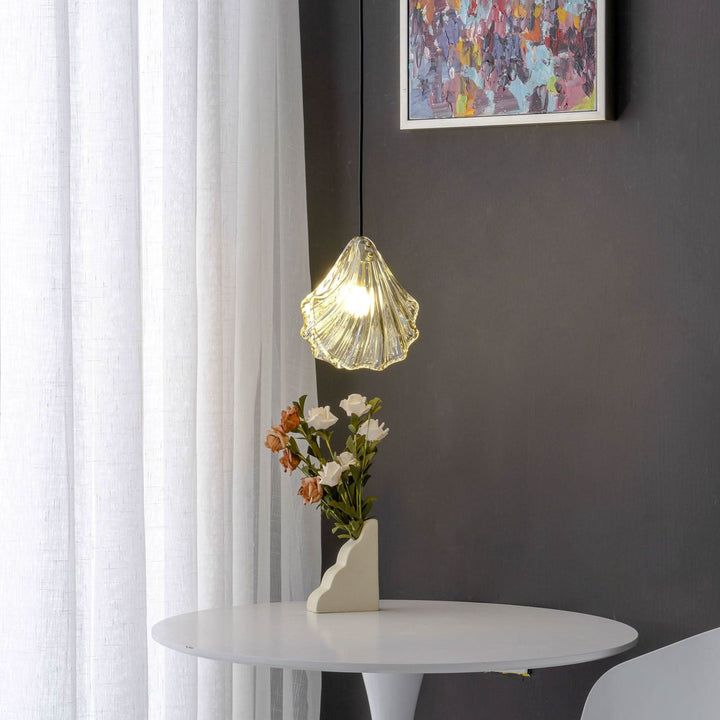 Lisslune | Mini Shell Pendant Light – Glass Coastal Design
