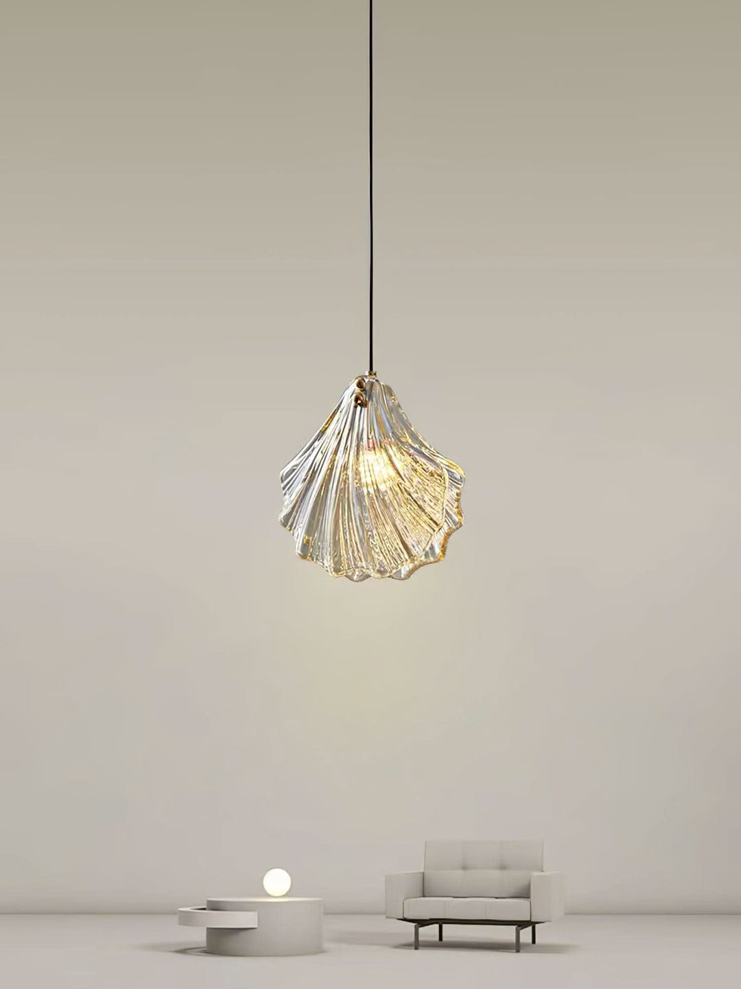 Lisslune | Mini Shell Pendant Light – Glass Coastal Design