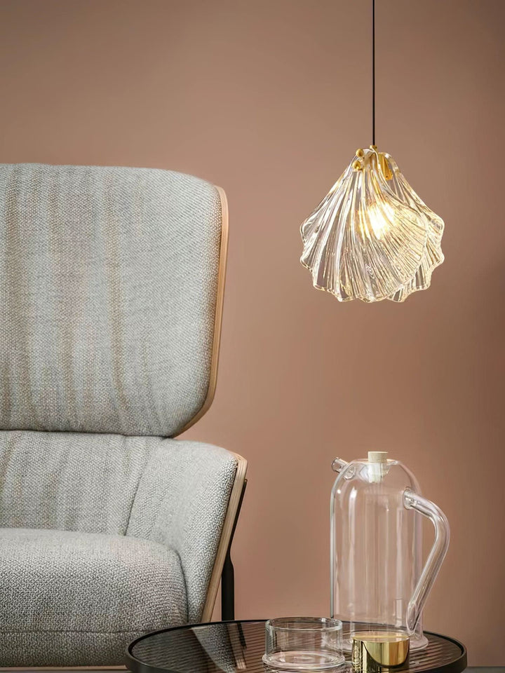Lisslune | Mini Shell Pendant Light – Glass Coastal Design