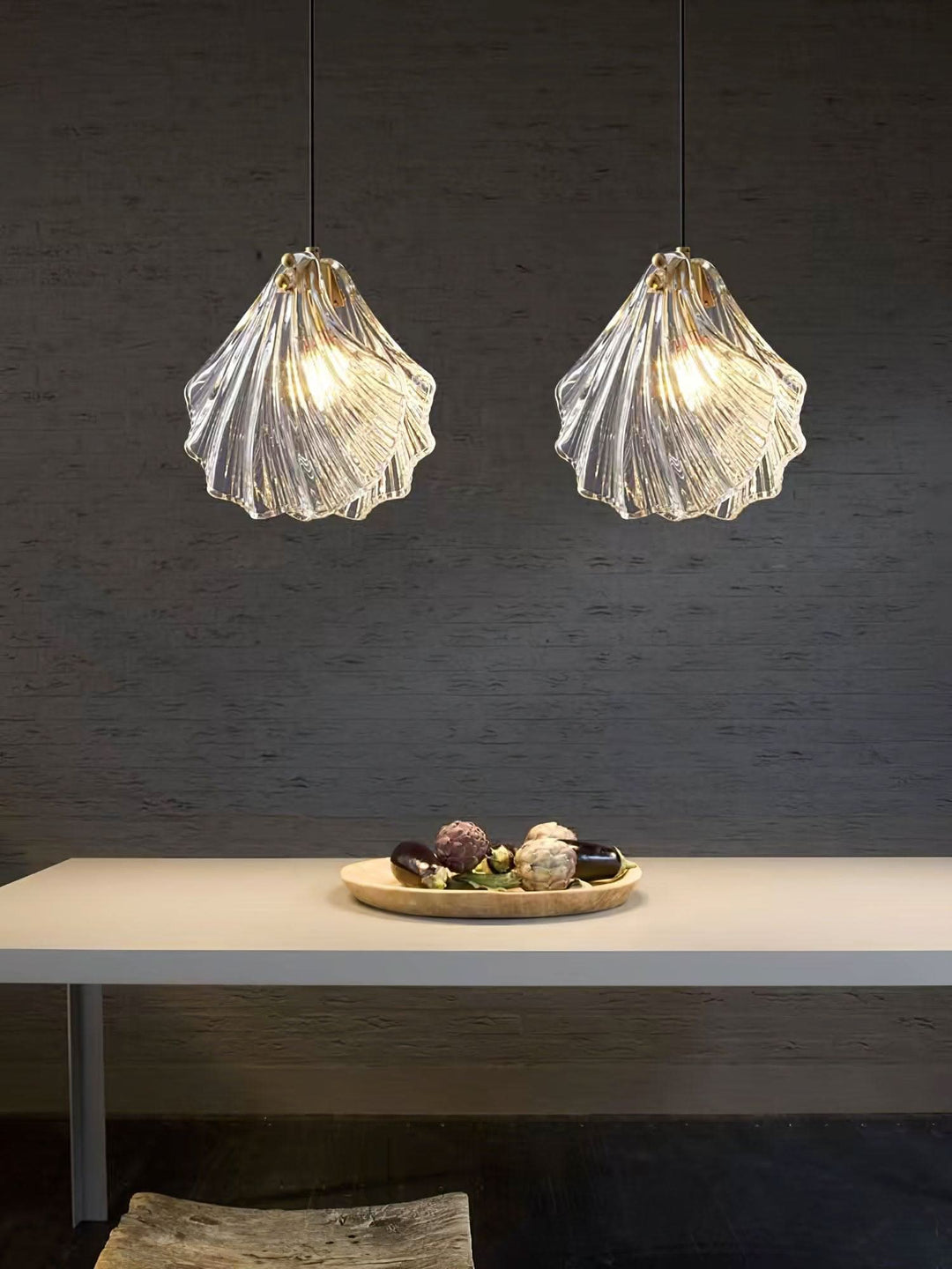 Lisslune | Mini Shell Pendant Light – Glass Coastal Design