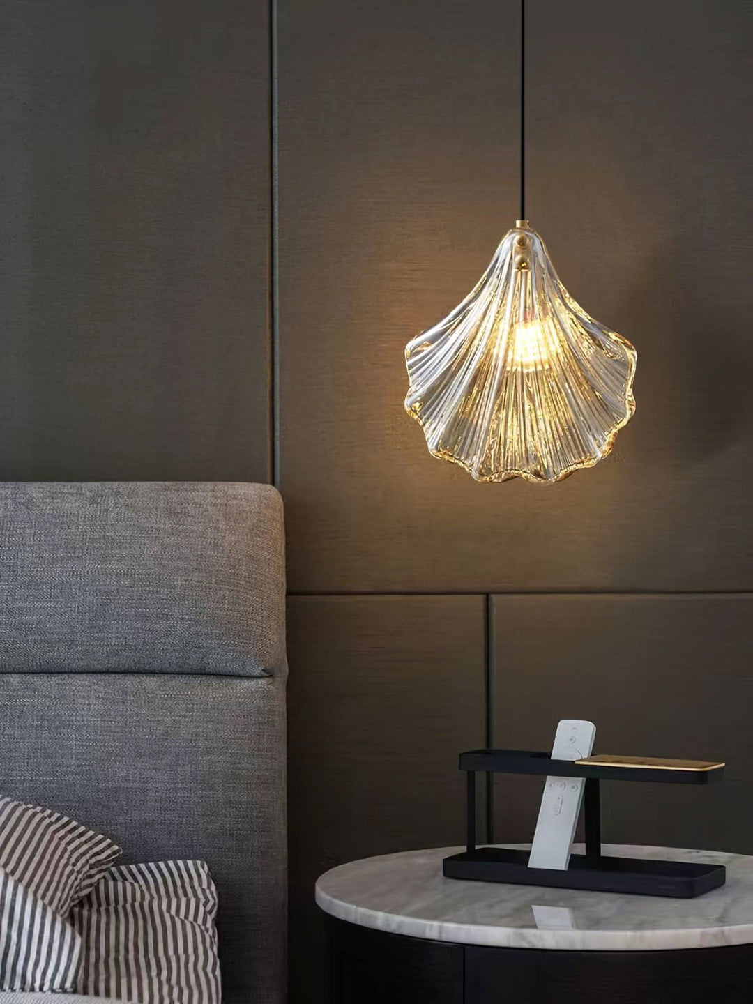 Lisslune | Mini Shell Pendant Light – Glass Coastal Design