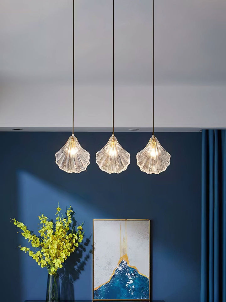 Lisslune | Mini Shell Pendant Light – Glass Coastal Design