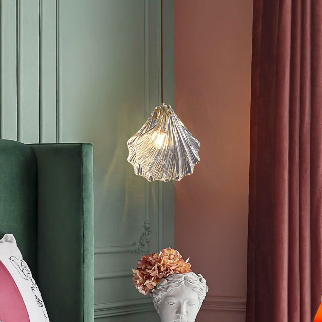Lisslune | Mini Shell Pendant Light – Glass Coastal Design