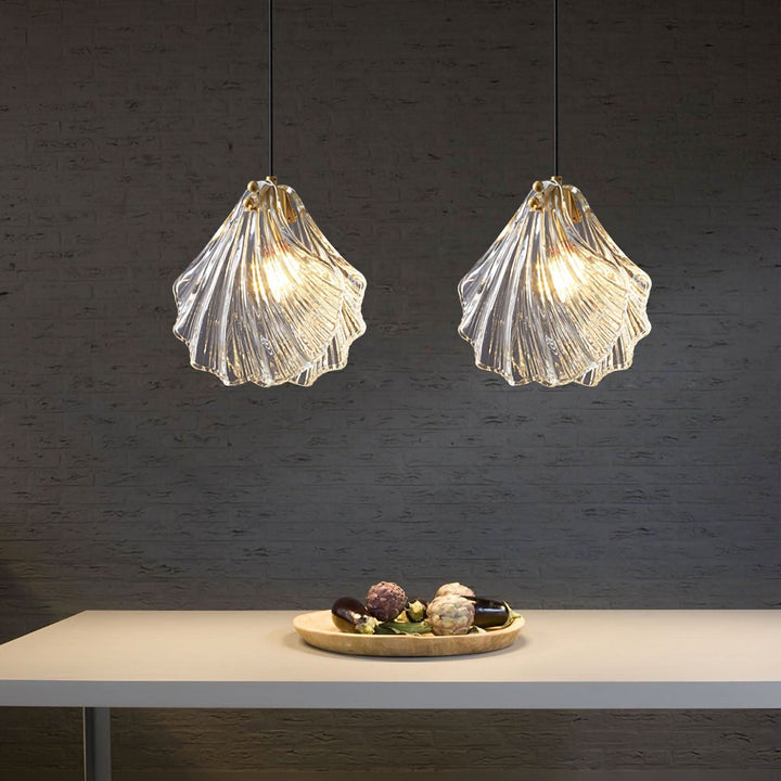 Lisslune | Mini Shell Pendant Light – Glass Coastal Design