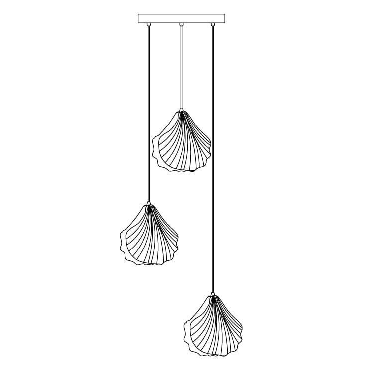 Lisslune | Mini Shell Pendant Light – Glass Coastal Design