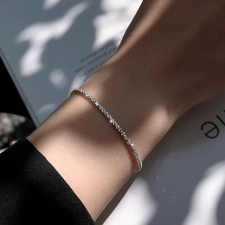 Lisslune | Liquid Silver Bracelet – 925 Sterling Silver Wristband Inspired by Water