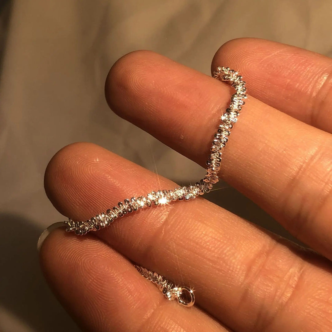 Lisslune | Liquid Silver Bracelet – 925 Sterling Silver Wristband Inspired by Water