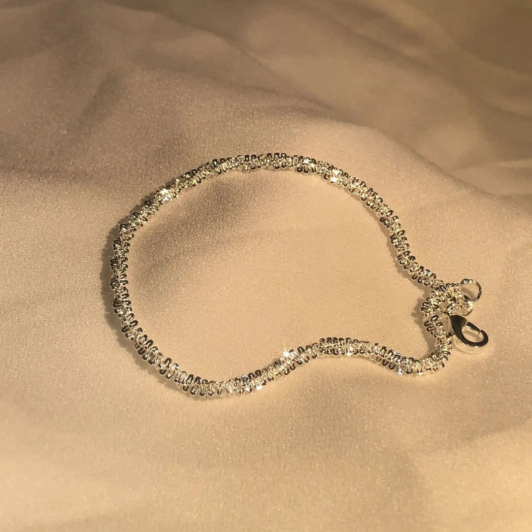 Lisslune | Liquid Silver Bracelet – 925 Sterling Silver Wristband Inspired by Water