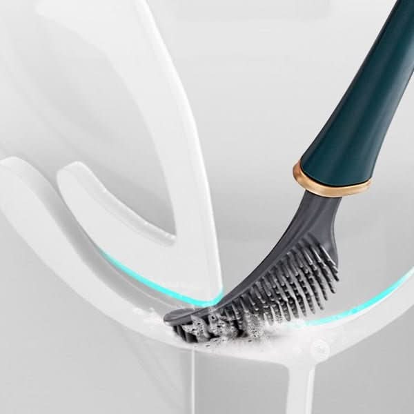 Lisslune | Hygienic Silicone Toilet Brush with Wall & Stand Holder