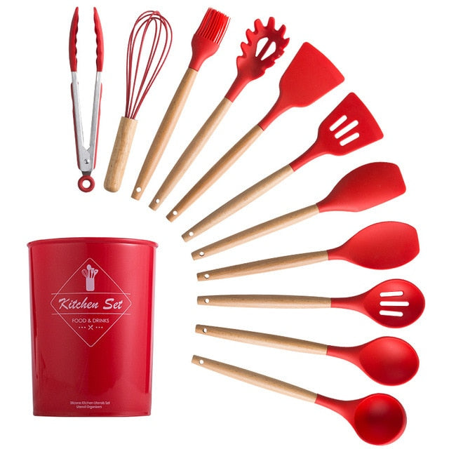 Lisslune | 12-piece Silicone Cookware Set