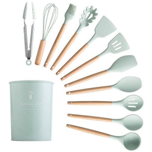 Lisslune | 12-piece Silicone Cookware Set